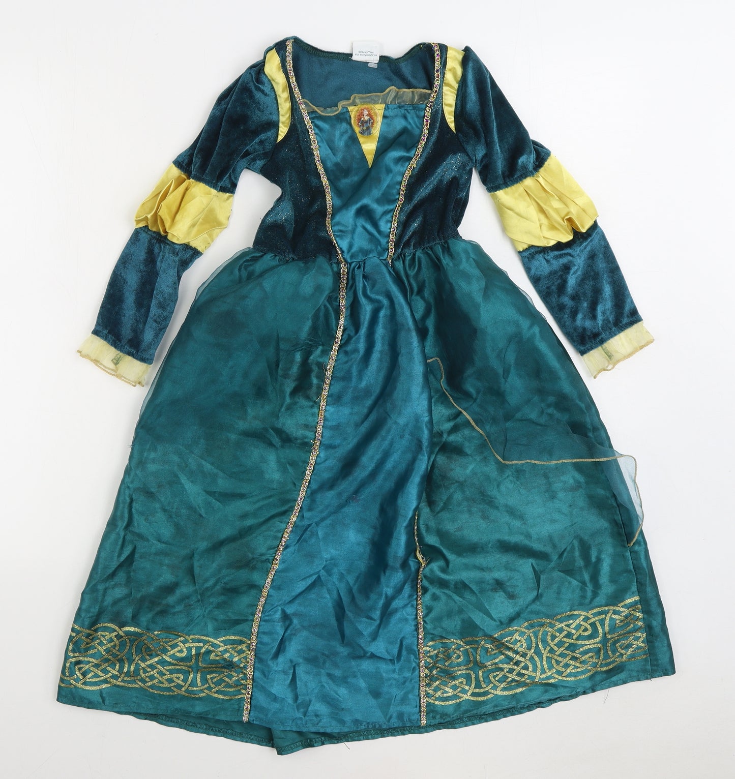 Peacocks Girls Green Polyester Ball Gown Size 5-6 Years Boat Neck Pullover - Brave