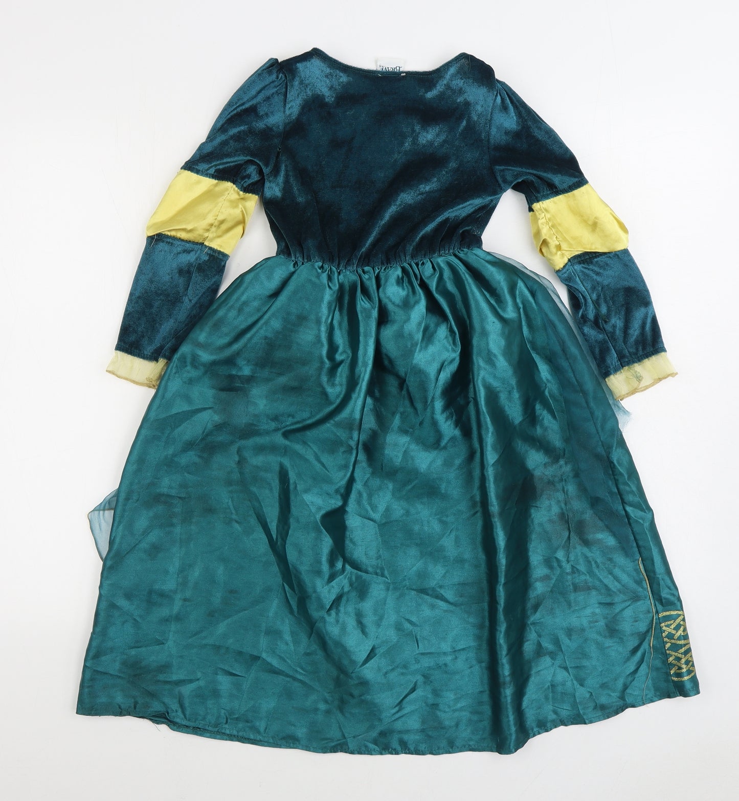Peacocks Girls Green Polyester Ball Gown Size 5-6 Years Boat Neck Pullover - Brave