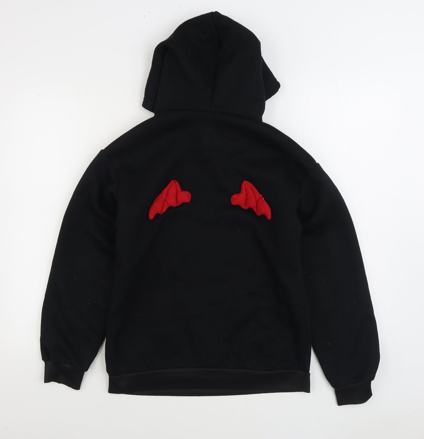 Preworn Mens Black Cotton Pullover Hoodie Size S