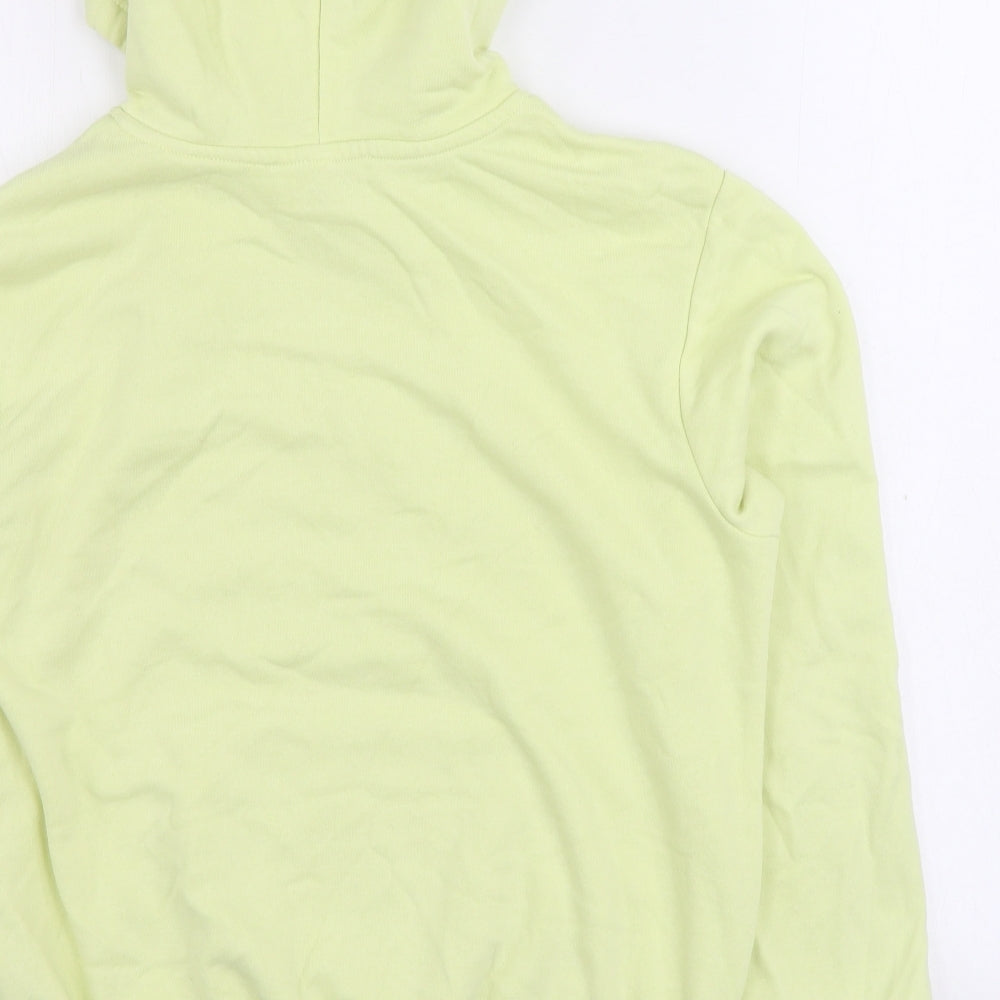 H&M Mens Yellow Cotton Pullover Hoodie Size S