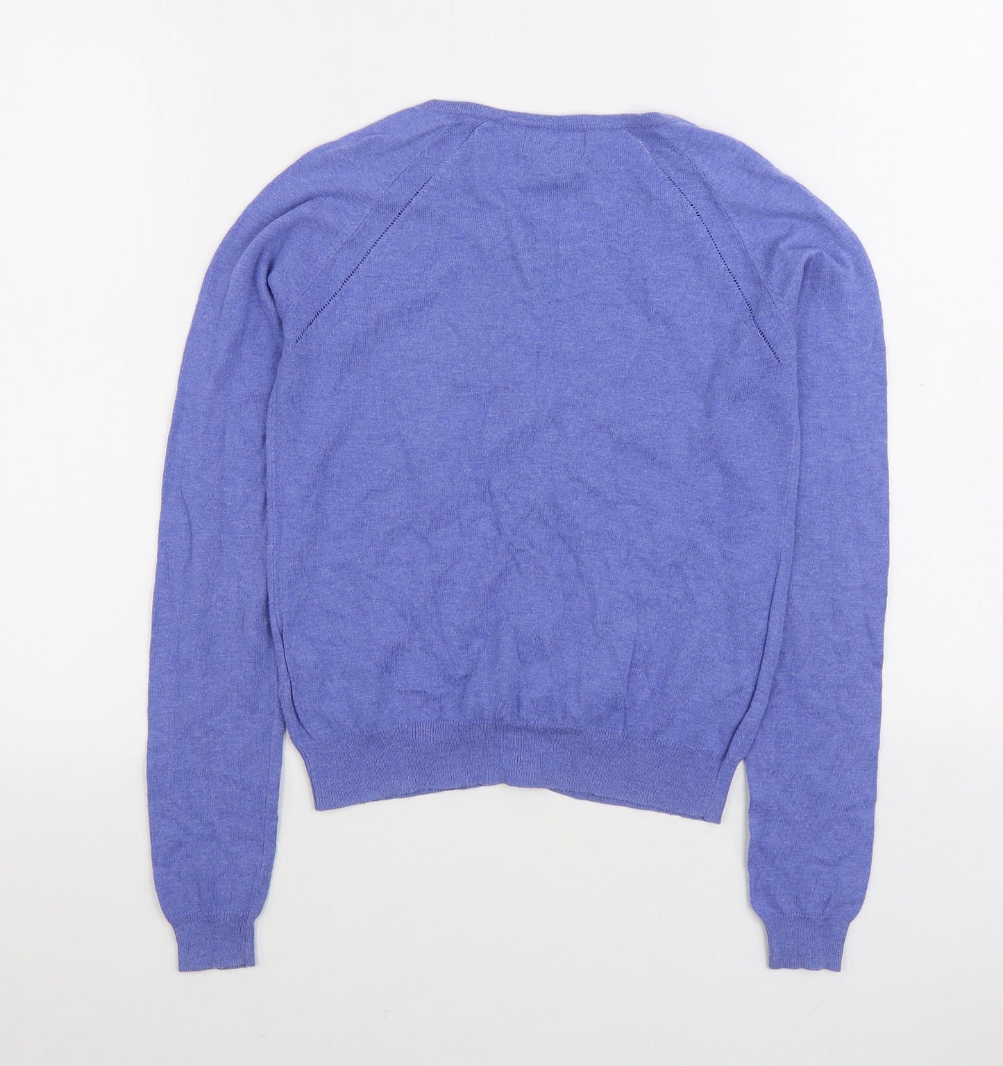 NEXT Womens Blue V-Neck Cotton Cardigan Jumper Size 6