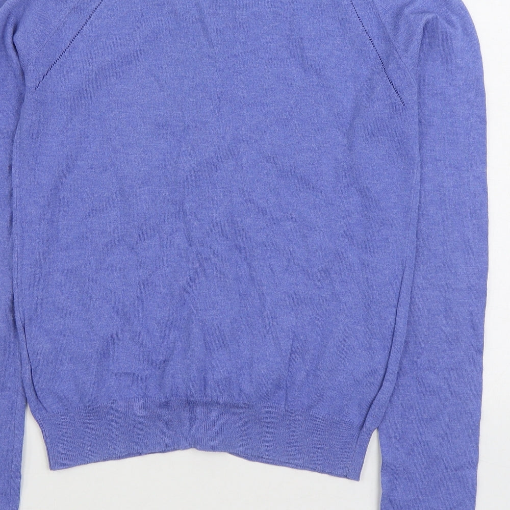 NEXT Womens Blue V-Neck Cotton Cardigan Jumper Size 6