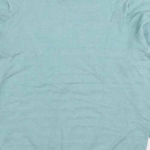 Bonmarché Womens Blue Round Neck Viscose Pullover Jumper Size S