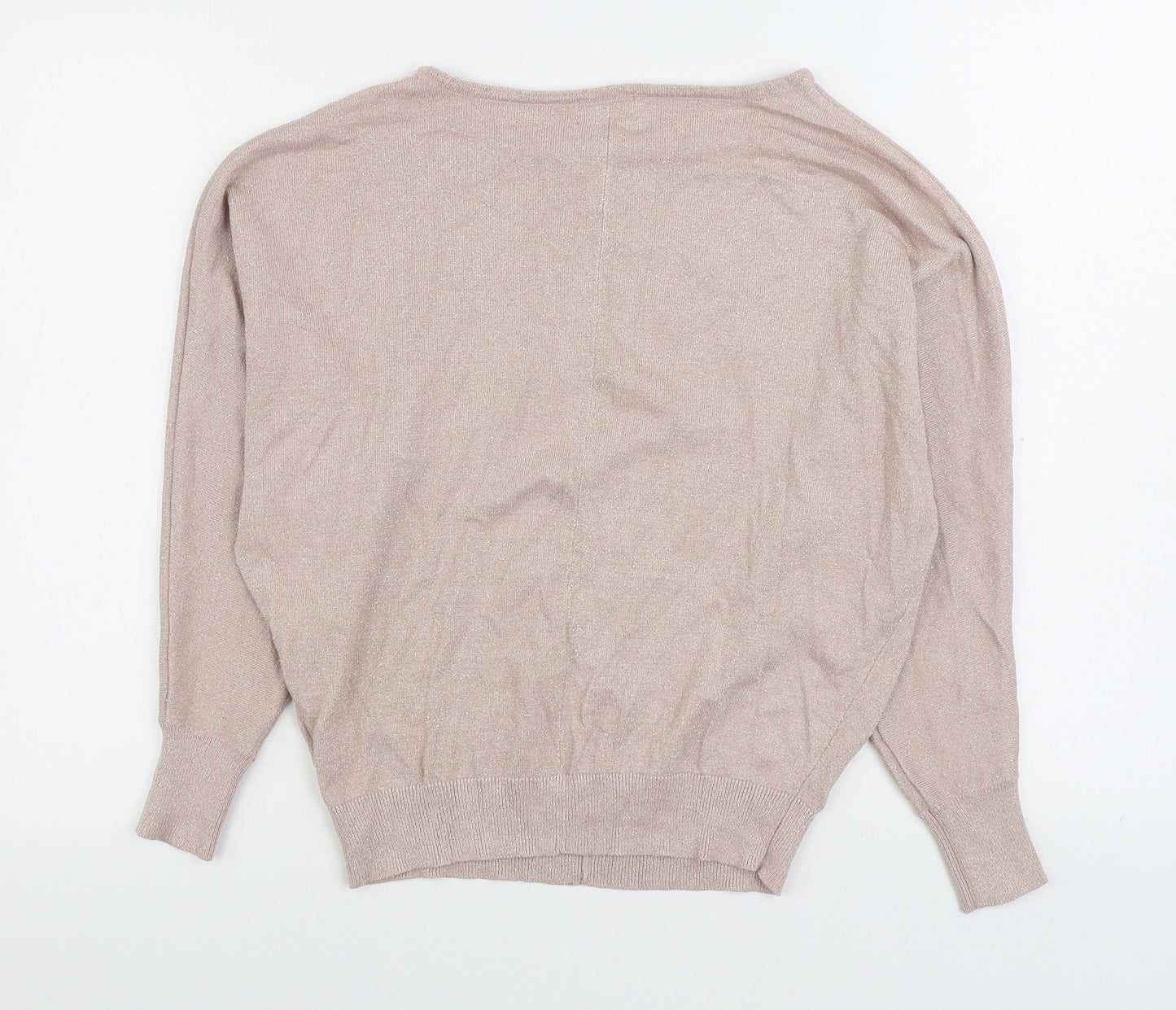 F&F Womens Pink Boat Neck Viscose Pullover Jumper Size 10