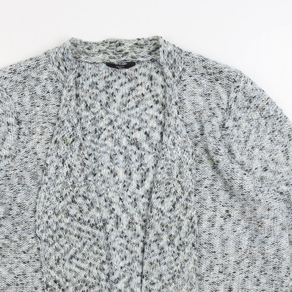 M&Co Womens Blue V-Neck Acrylic Cardigan Jumper Size 18