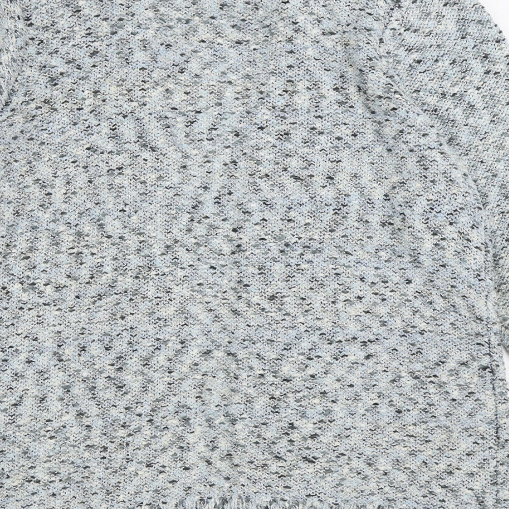 M&Co Womens Blue V-Neck Acrylic Cardigan Jumper Size 18