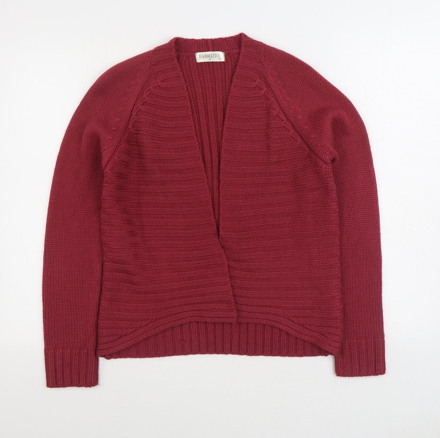 Fabrizo Womens Purple V-Neck Acrylic Pullover Jumper Size M