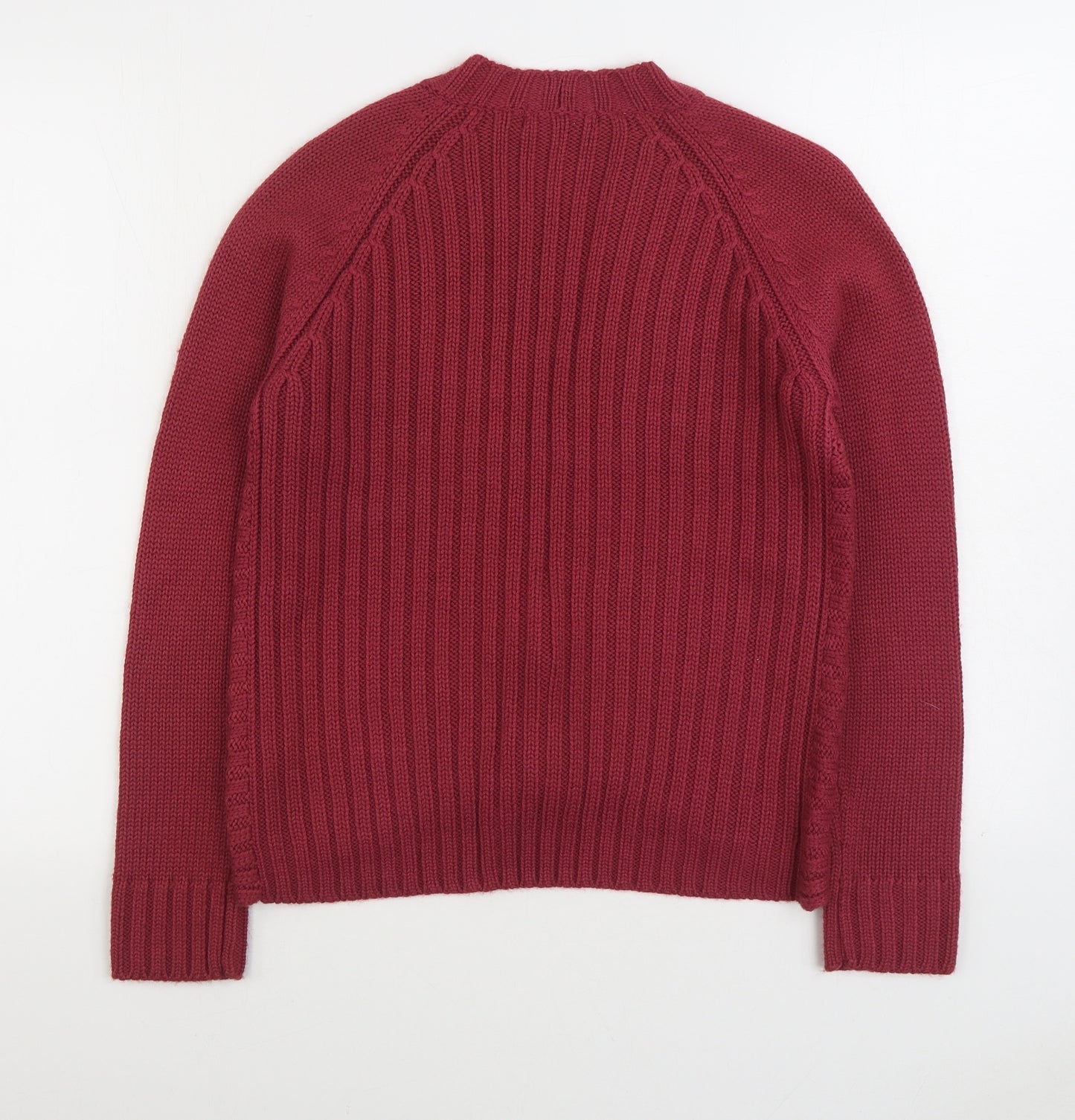 Fabrizo Womens Purple V-Neck Acrylic Pullover Jumper Size M