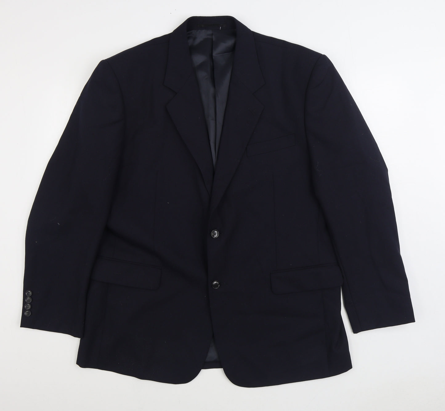 Moorcroft Mens Blue Wool Jacket Suit Jacket Size 46