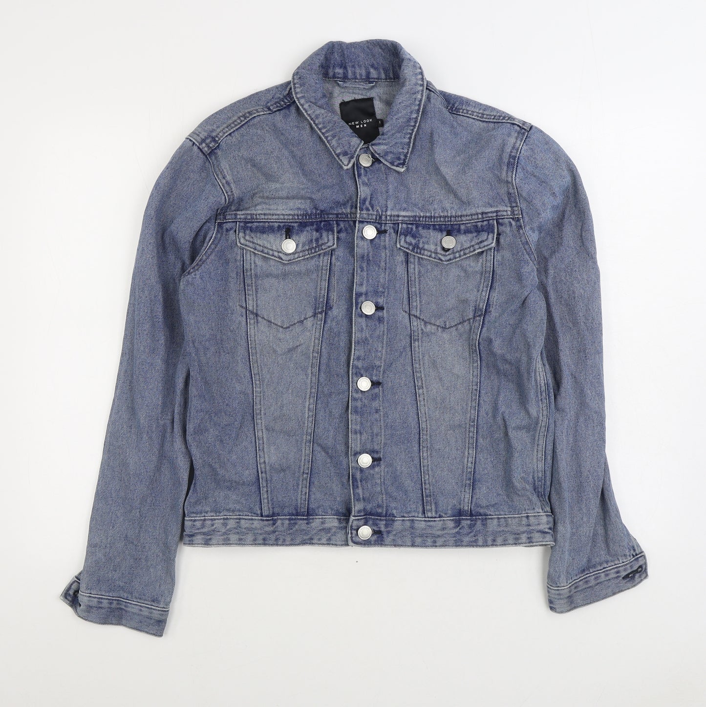 New Look Mens Blue Jacket Size M Button
