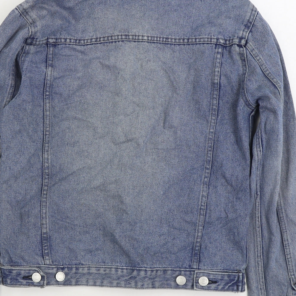New Look Mens Blue Jacket Size M Button
