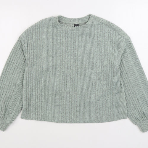 SheIn Womens Green Polyester Pullover Sweatshirt Size S Pullover