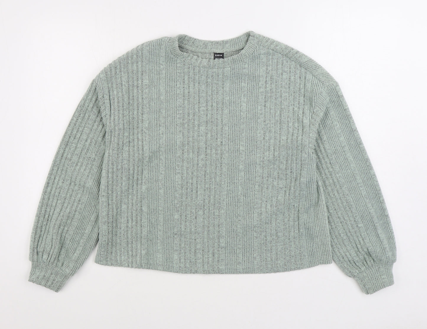 SheIn Womens Green Polyester Pullover Sweatshirt Size S Pullover