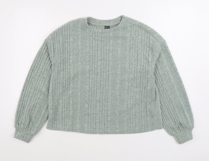 SheIn Womens Green Polyester Pullover Sweatshirt Size S Pullover