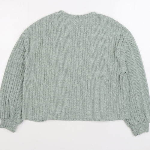 SheIn Womens Green Polyester Pullover Sweatshirt Size S Pullover