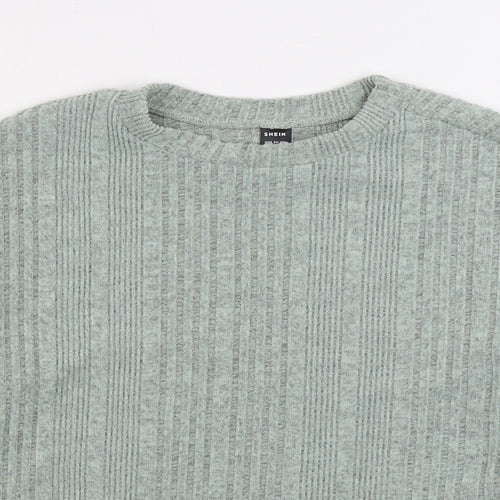 SheIn Womens Green Polyester Pullover Sweatshirt Size S Pullover