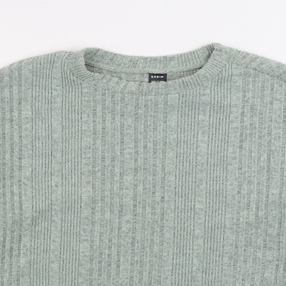 SheIn Womens Green Polyester Pullover Sweatshirt Size S Pullover