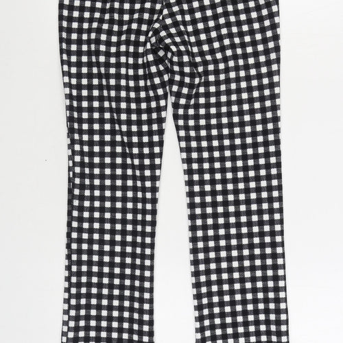 SheIn Womens Black Check Polyester Jogger Trousers Size S L31 in Regular