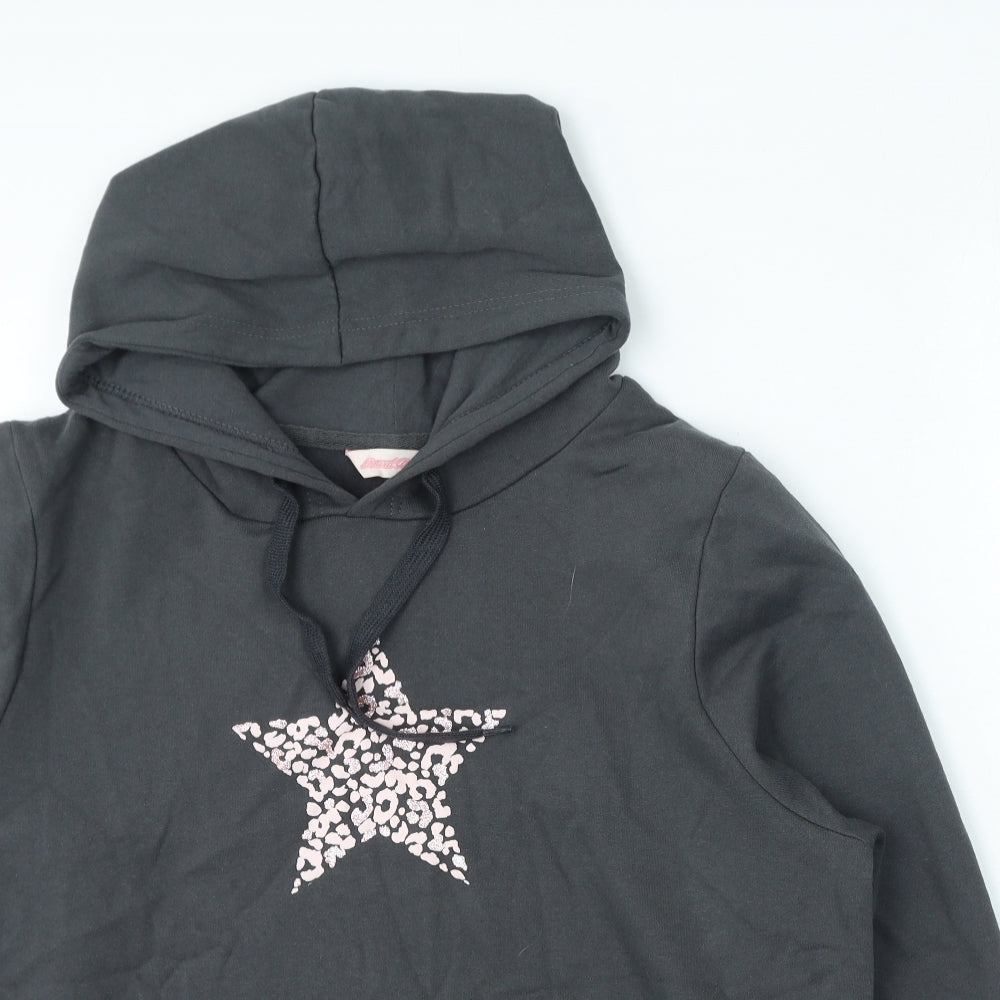 Preworn Womens Grey Cotton Pullover Hoodie Size 20