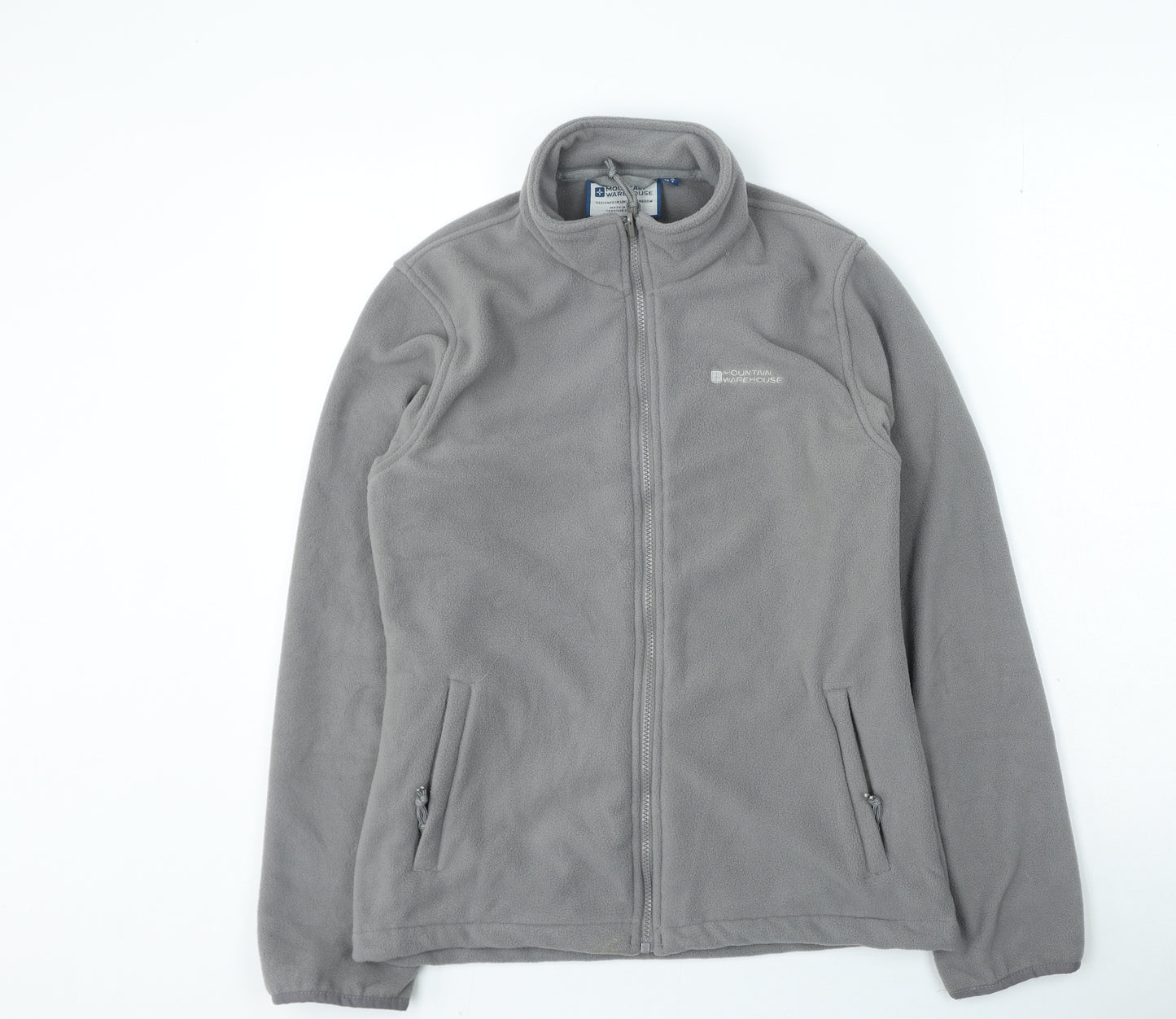 Mountain Warehouse Womens Grey High Neck Polyester Full Zip Jumper Size 10
