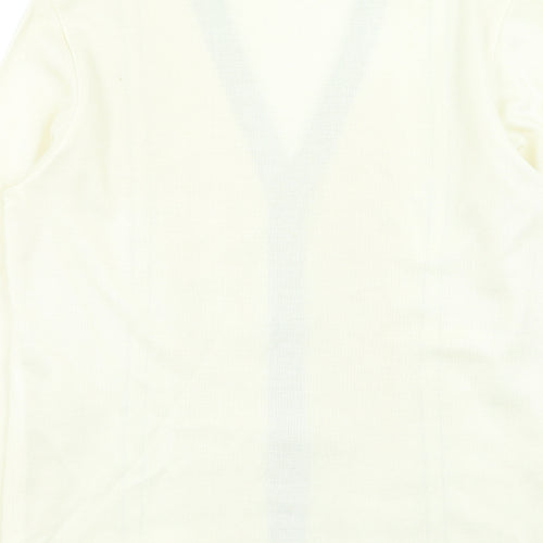 la confidence Womens Beige Round Neck Viscose Cardigan Jumper Size M
