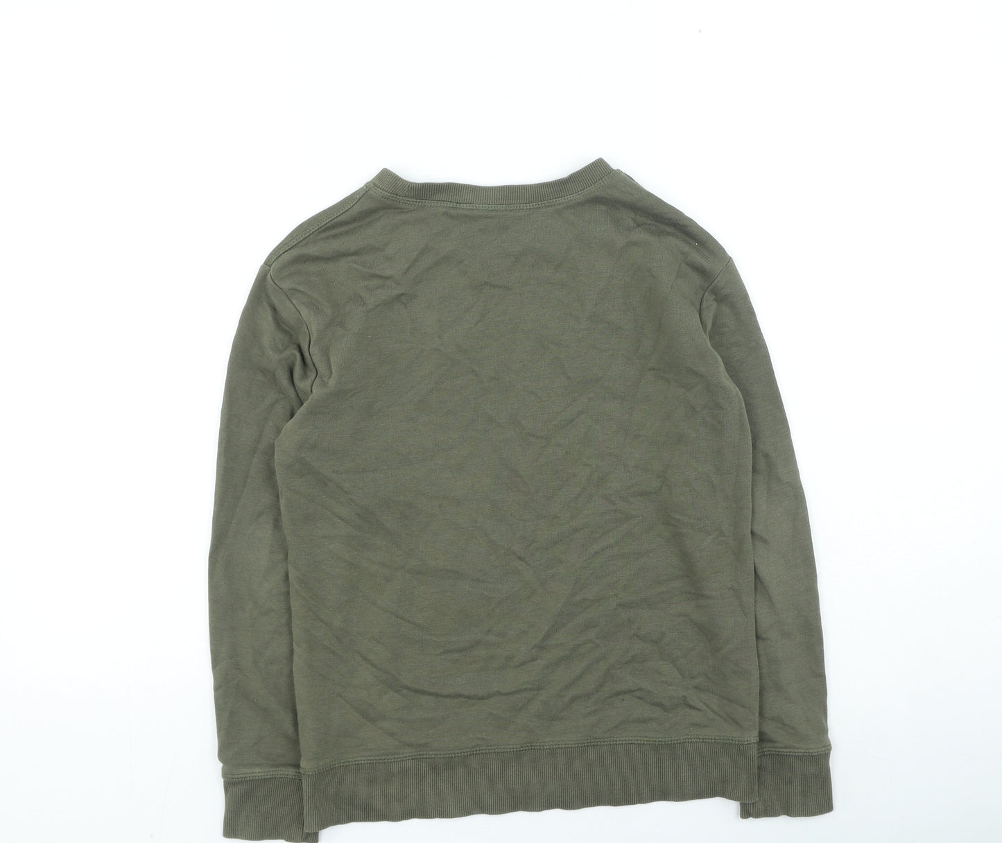 H&M Boys Green Cotton Pullover Sweatshirt Size 8-9 Years - controller