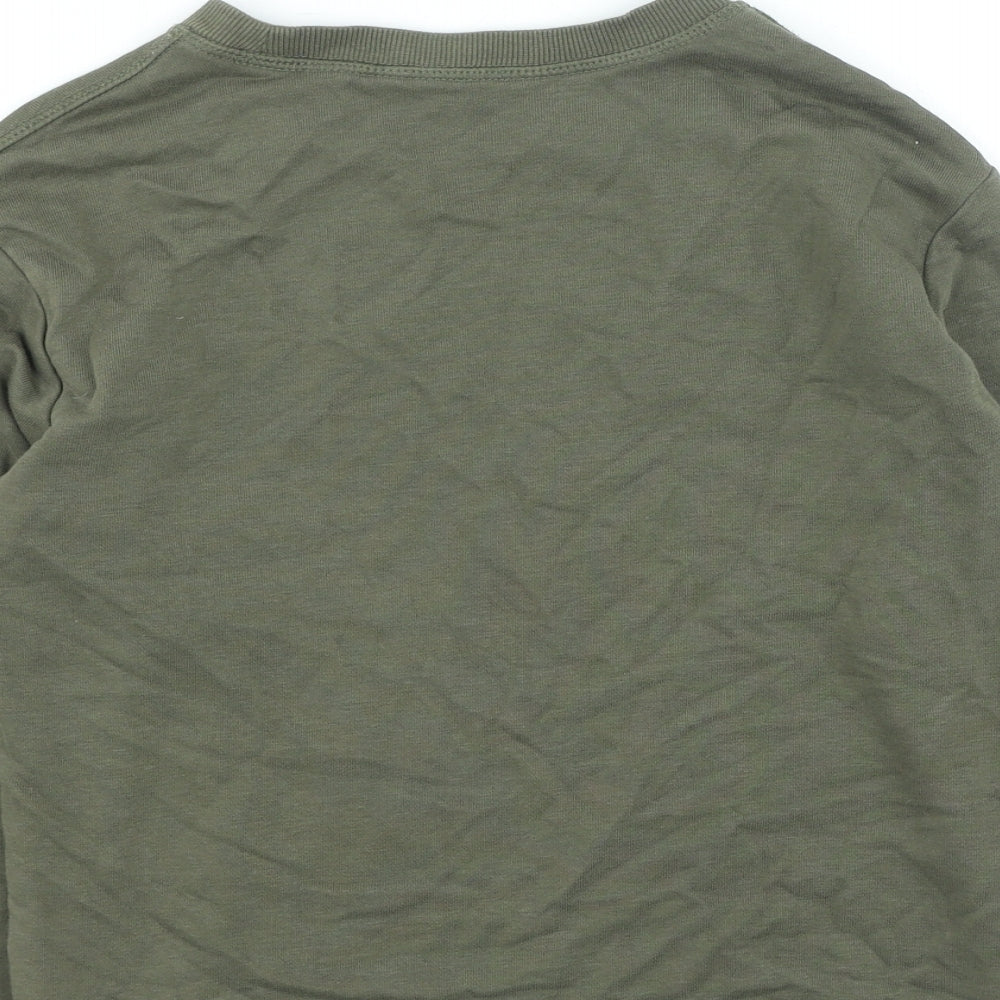 H&M Boys Green Cotton Pullover Sweatshirt Size 8-9 Years - controller