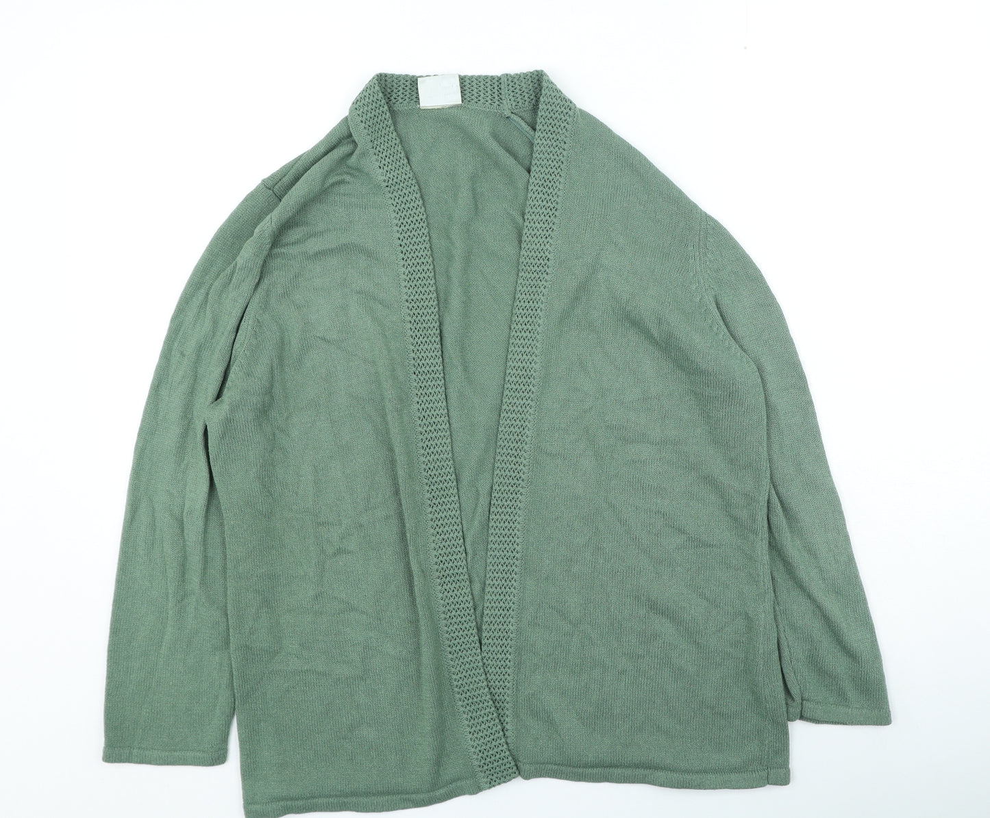 Eastex Womens Green V-Neck Acrylic Cardigan Jumper Size 16