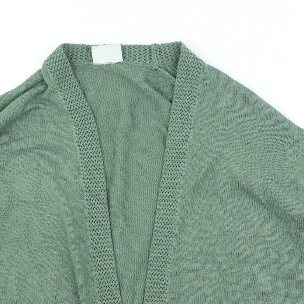 Eastex Womens Green V-Neck Acrylic Cardigan Jumper Size 16