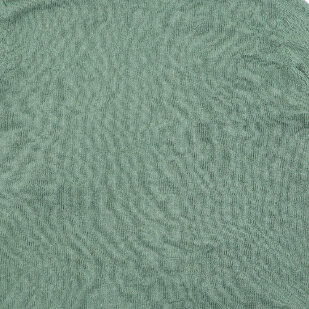 Eastex Womens Green V-Neck Acrylic Cardigan Jumper Size 16