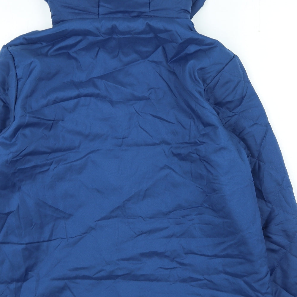 Anne de lancay Womens Blue Rain Coat Coat Size L