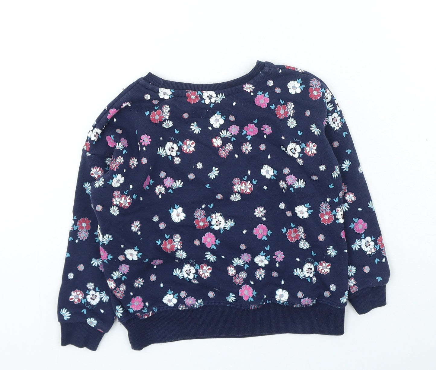 Primark Girls Multicoloured Floral Cotton Pullover Sweatshirt Size 3-4 Years - AMOUR