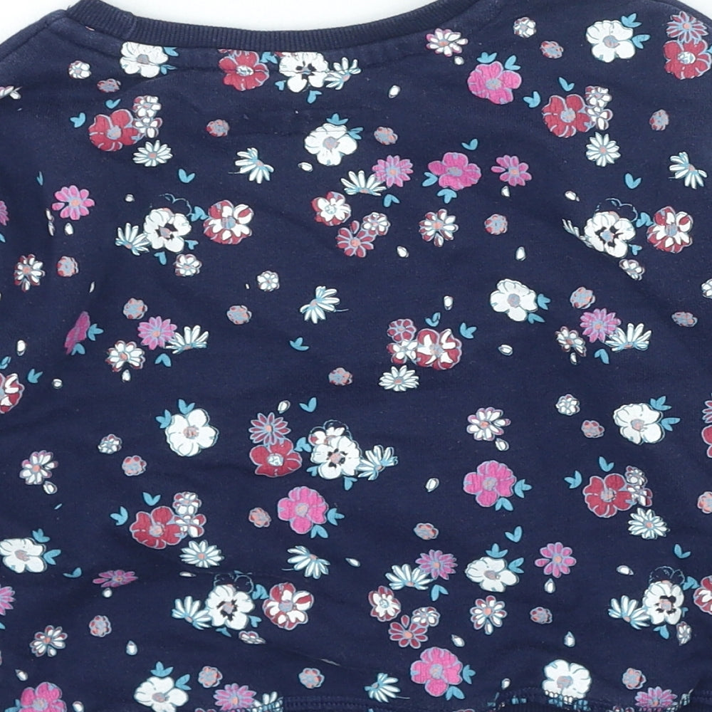 Primark Girls Multicoloured Floral Cotton Pullover Sweatshirt Size 3-4 Years - AMOUR