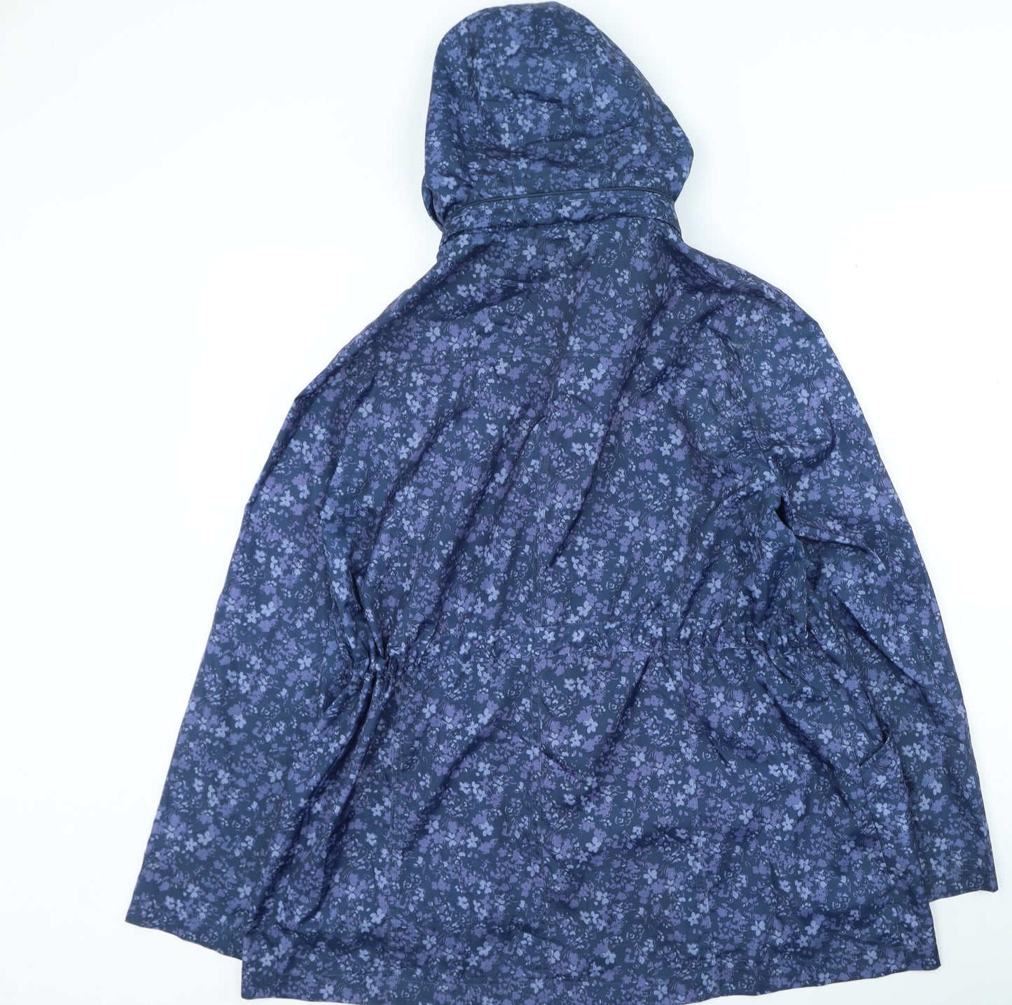 Bonmarché Womens Purple Floral Rain Coat Coat Size 18