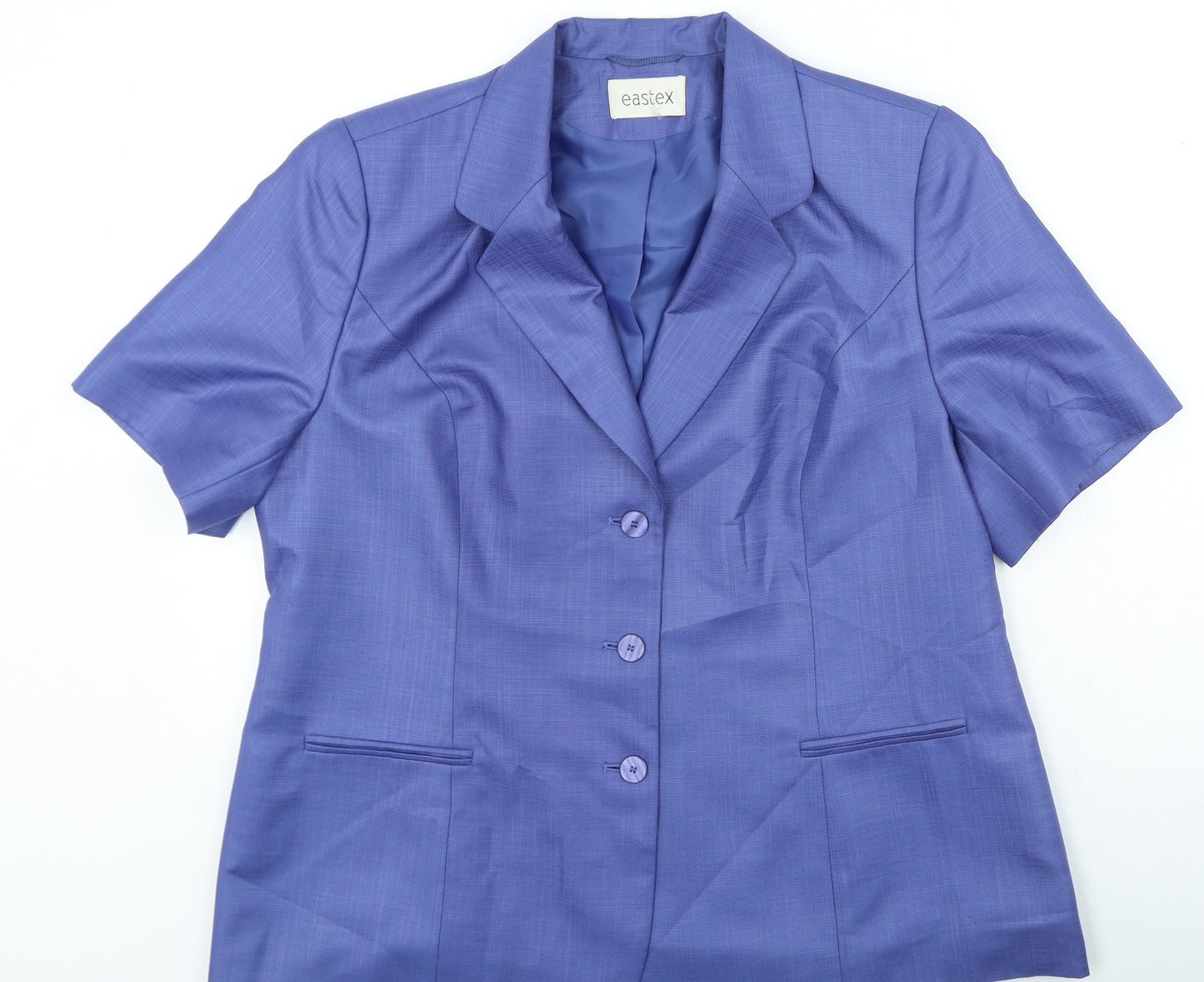 Eastex Womens Purple Collared Polyester Cardigan Jumper Size 18