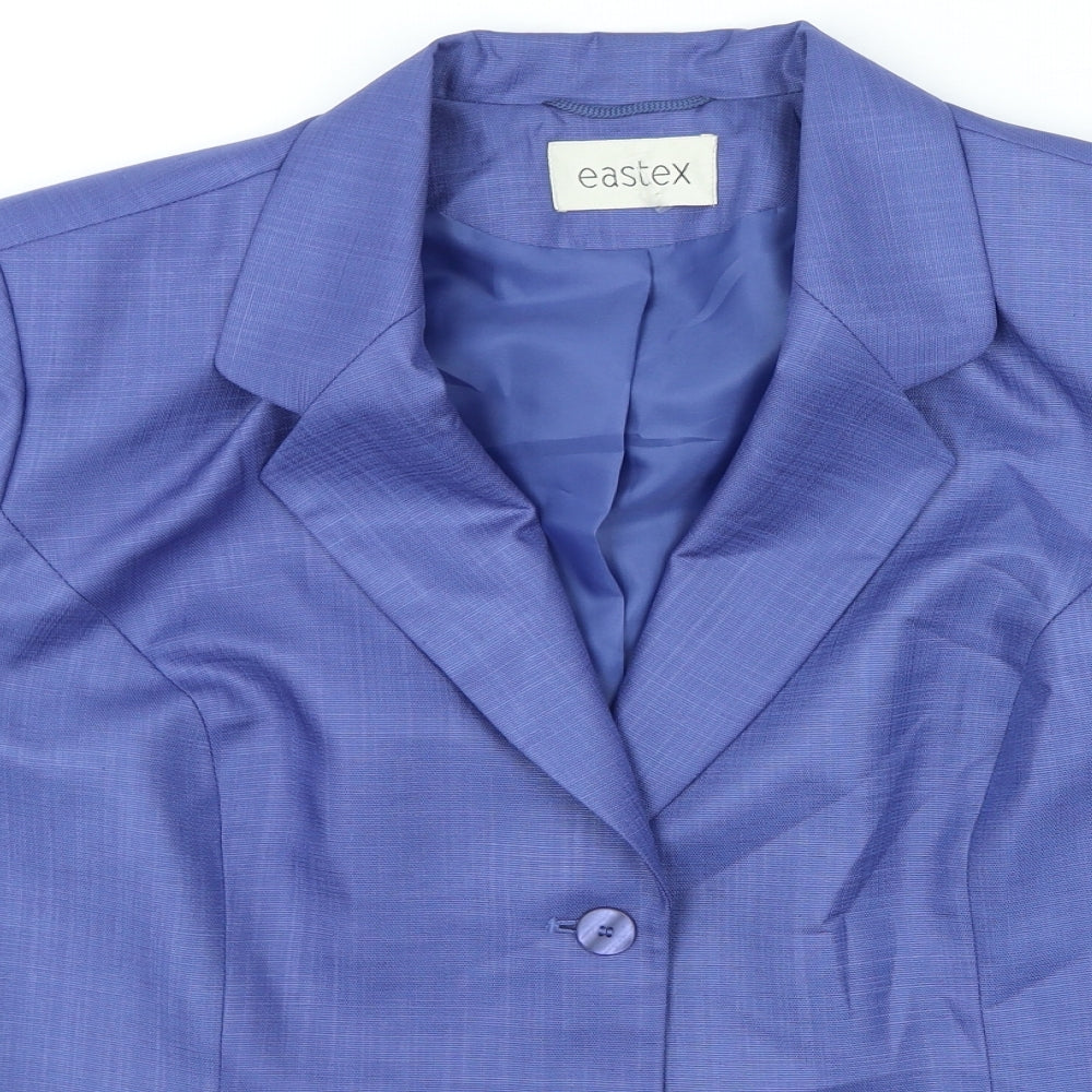 Eastex Womens Purple Collared Polyester Cardigan Jumper Size 18