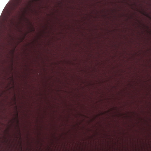 Red Herring Womens Purple Round Neck Viscose Henley Jumper Size 10