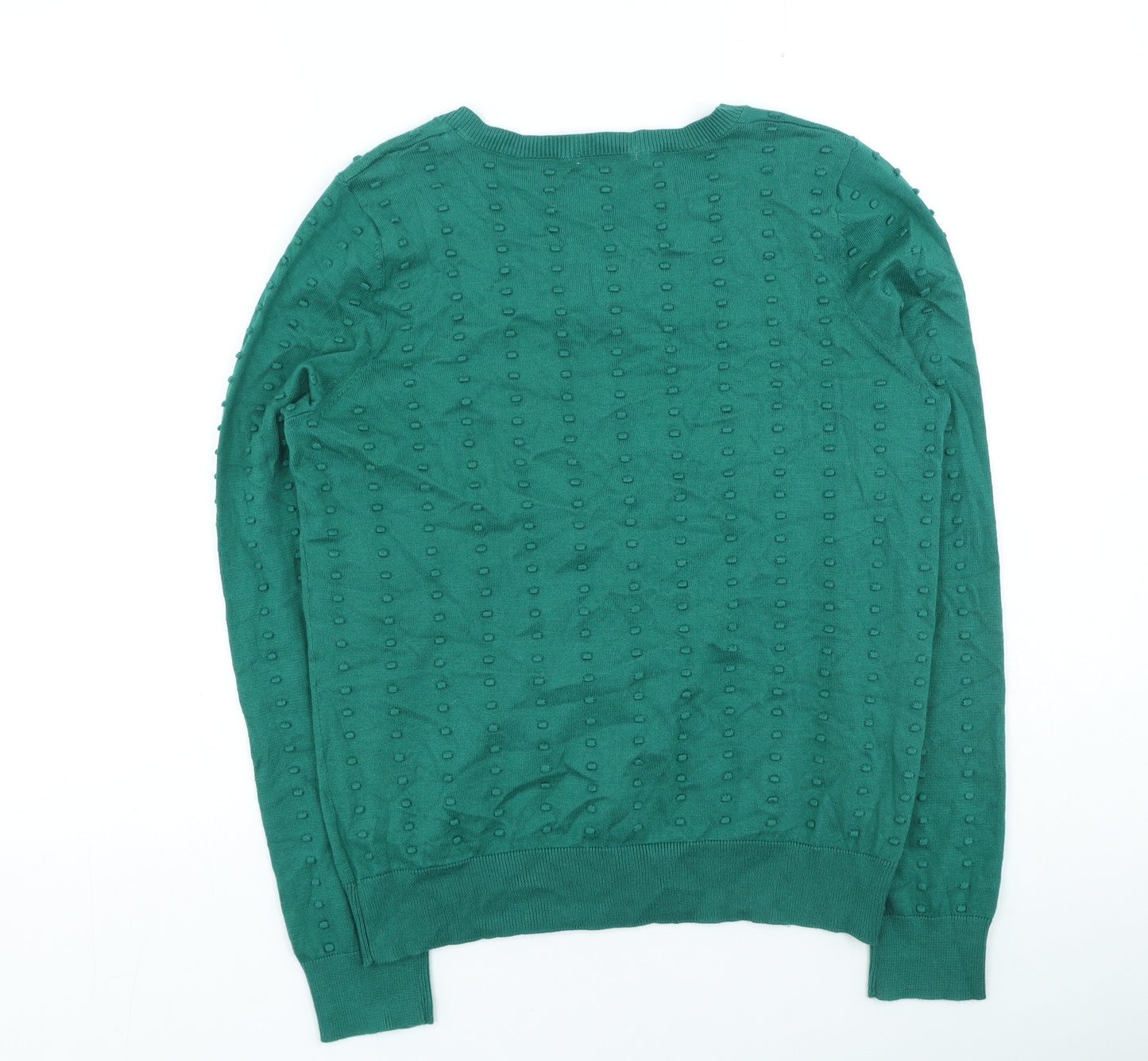 TU Womens Green Cotton Cardigan Jumper Size 12