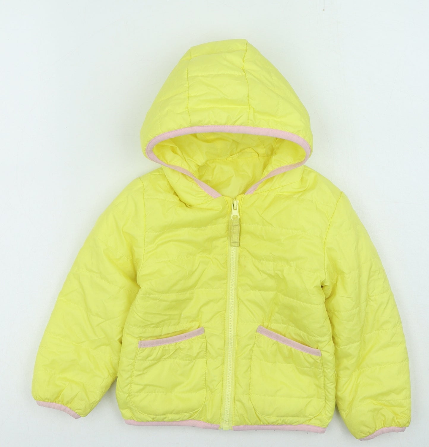 Marks and Spencer Girls Yellow Rain Coat Coat Size 3-4 Years