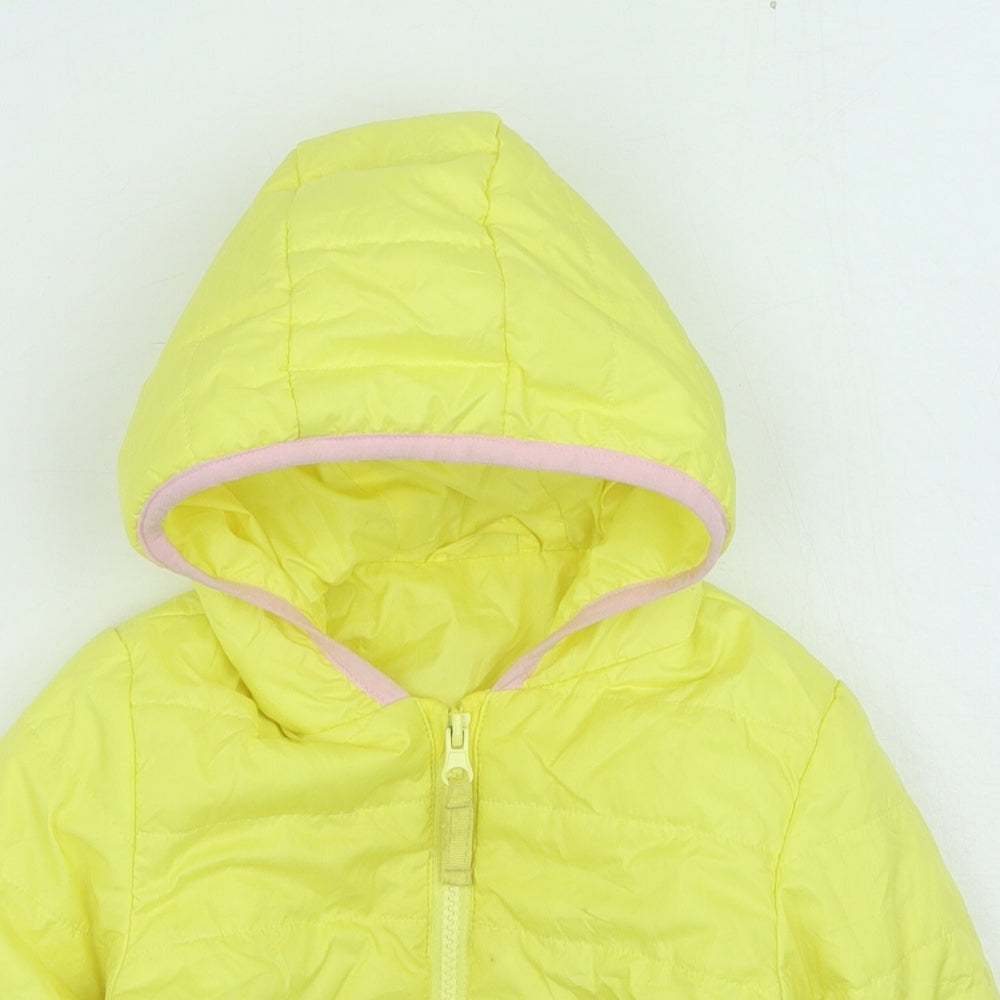 Marks and Spencer Girls Yellow Rain Coat Coat Size 3-4 Years