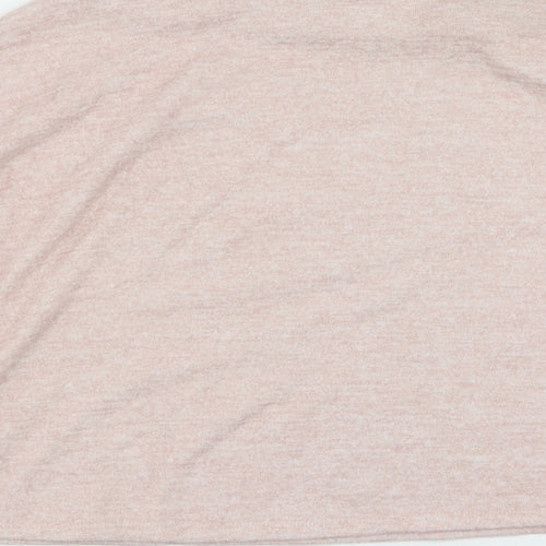 Mango Womens Pink Round Neck Polyester Pullover Jumper Size M