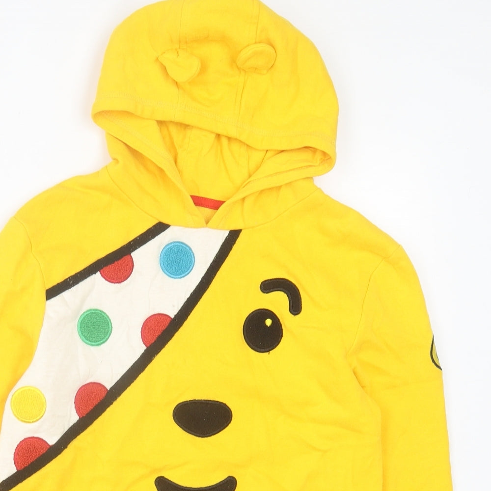 George Boys Yellow Cotton Pullover Hoodie Size 10-11 Years Pullover - Pudsey