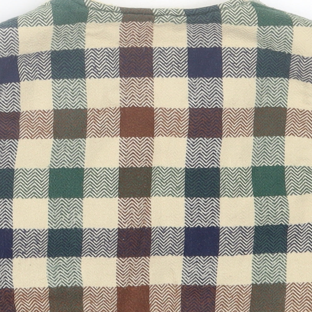Chipie Boys Multicoloured Plaid Gilet Jacket Size 4 Years Zip