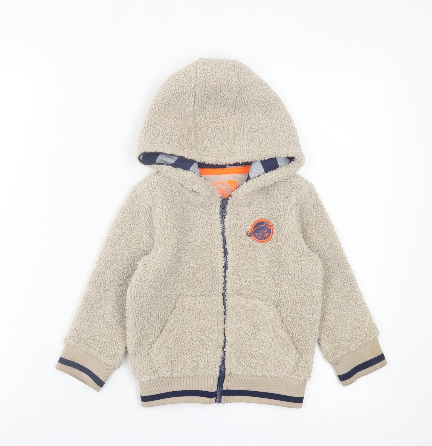 F&F Boys Beige Basic Jacket Jacket Size 2-3 Years Zip