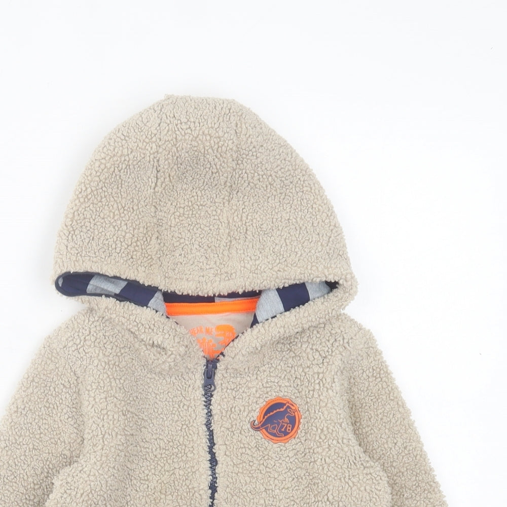 F&F Boys Beige Basic Jacket Jacket Size 2-3 Years Zip