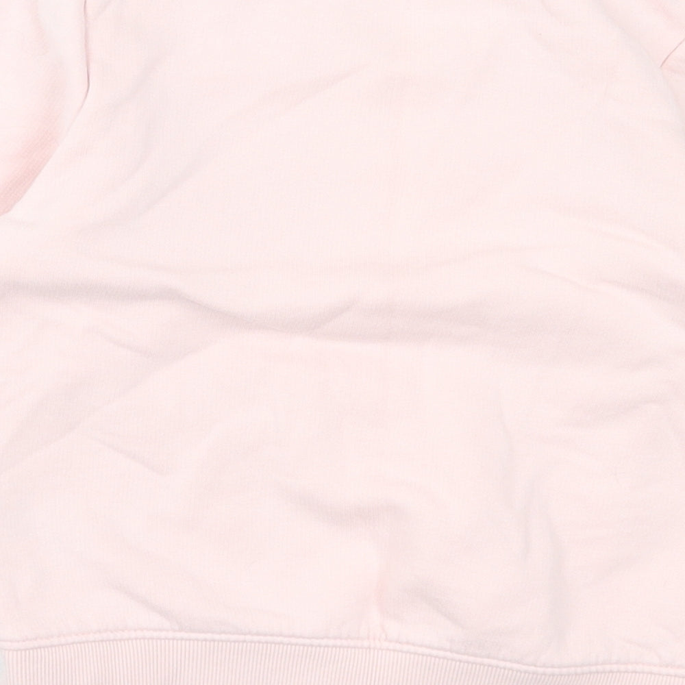 Marks and Spencer Girls Pink Cotton Pullover Sweatshirt Size 5-6 Years Pullover