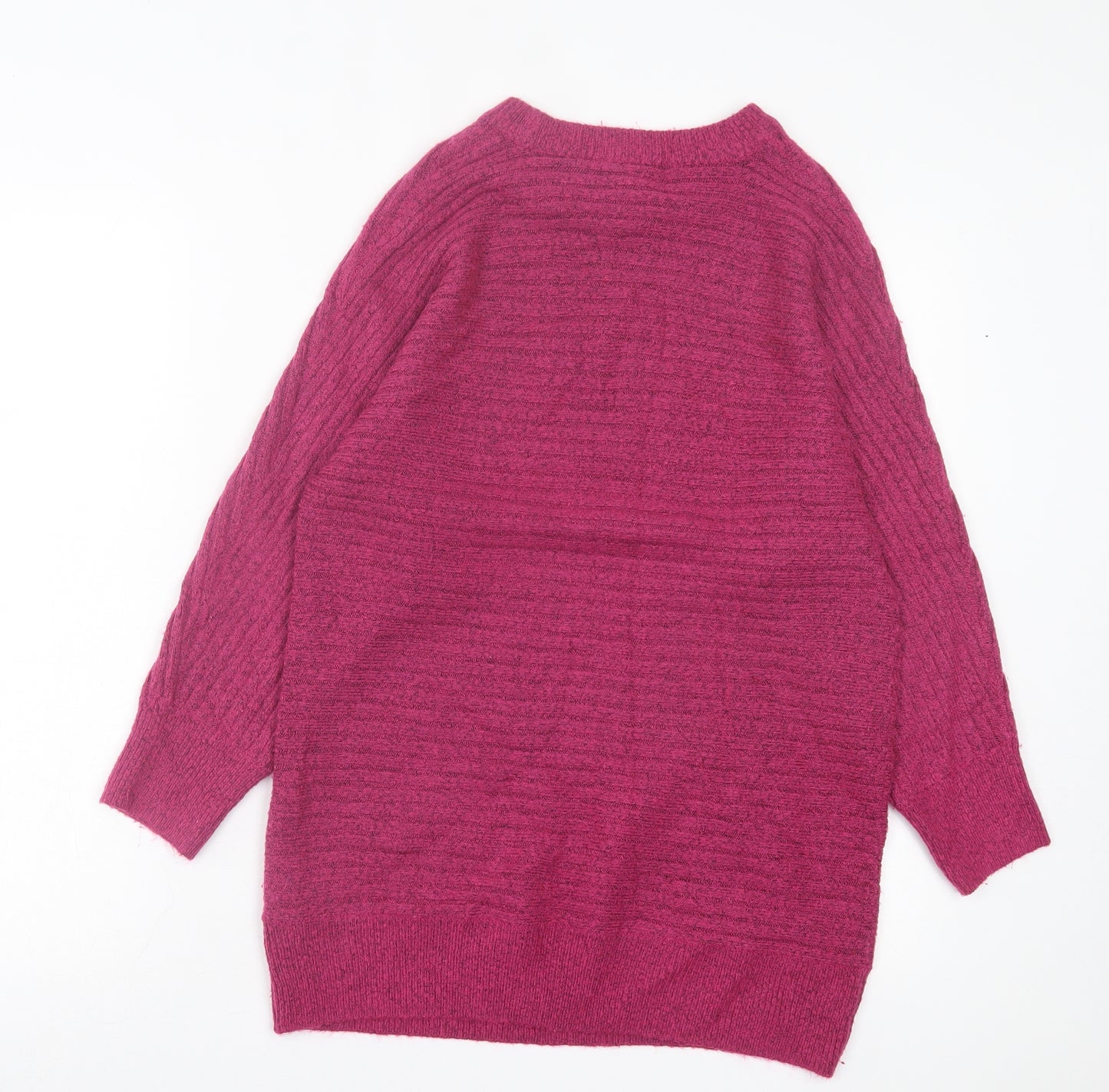 bonmarch Womens Pink Crew Neck Acrylic Pullover Jumper Size 10