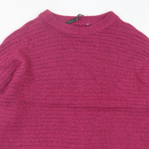 bonmarch Womens Pink Crew Neck Acrylic Pullover Jumper Size 10