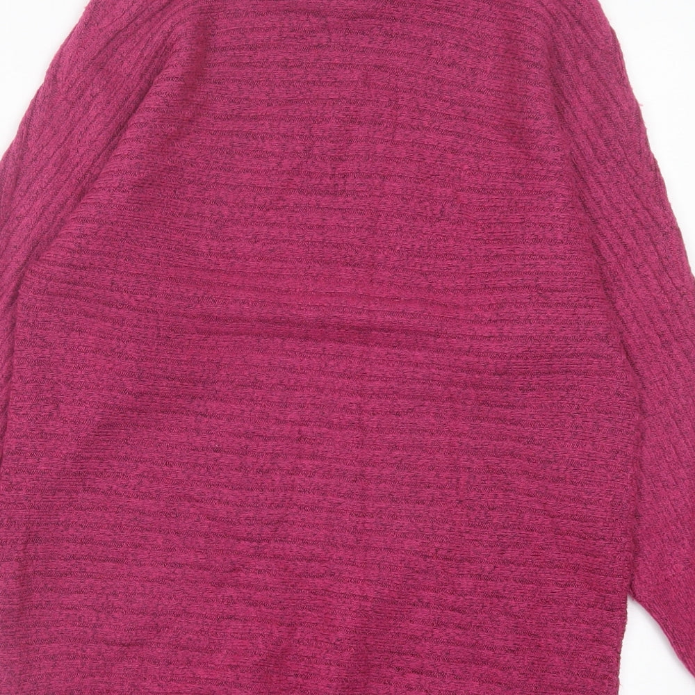 bonmarch Womens Pink Crew Neck Acrylic Pullover Jumper Size 10