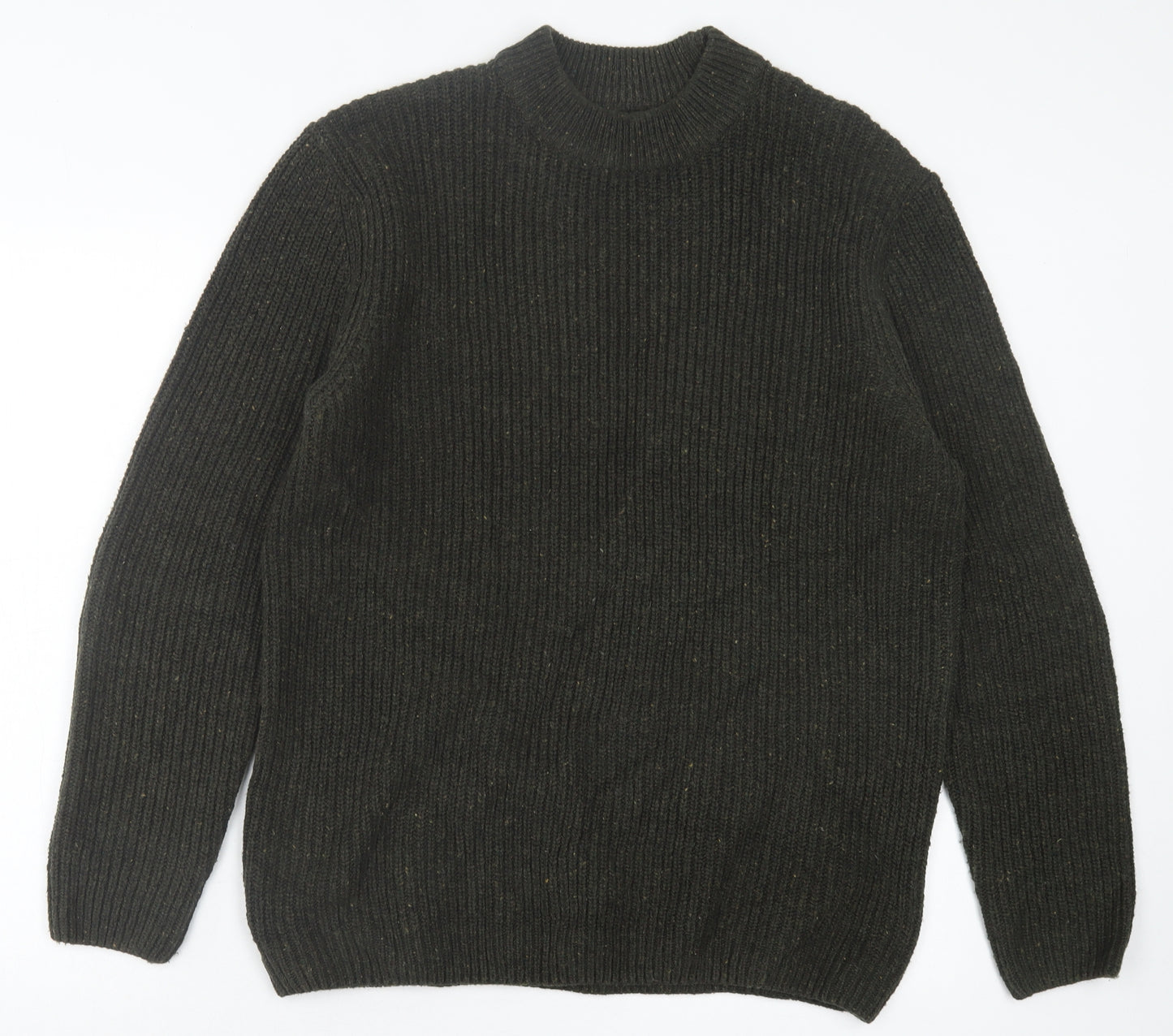 NEXT Mens Green Crew Neck Cotton Pullover Jumper Size L
